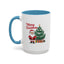 Christmas Mug - Merry Christmas Red Text Santa Tree Presents