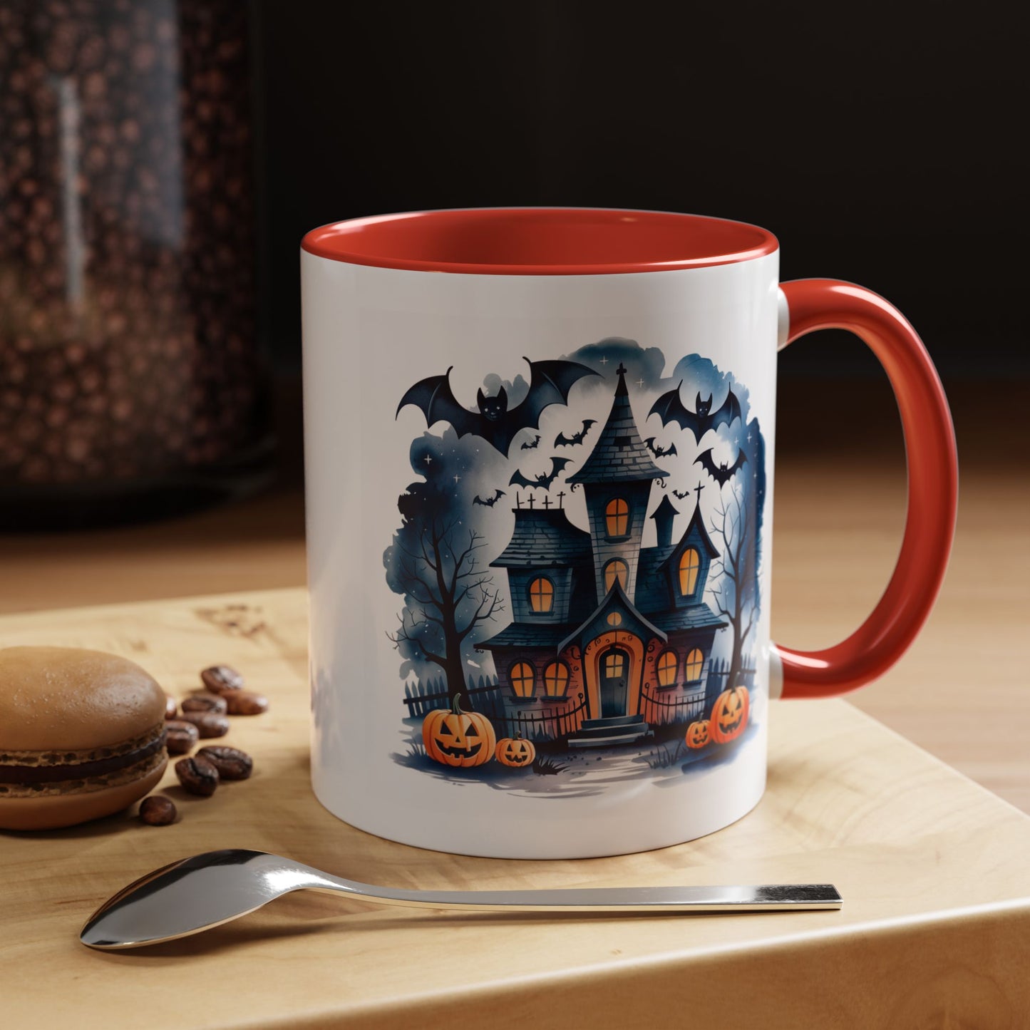Halloween Mug - Bat Ghost House