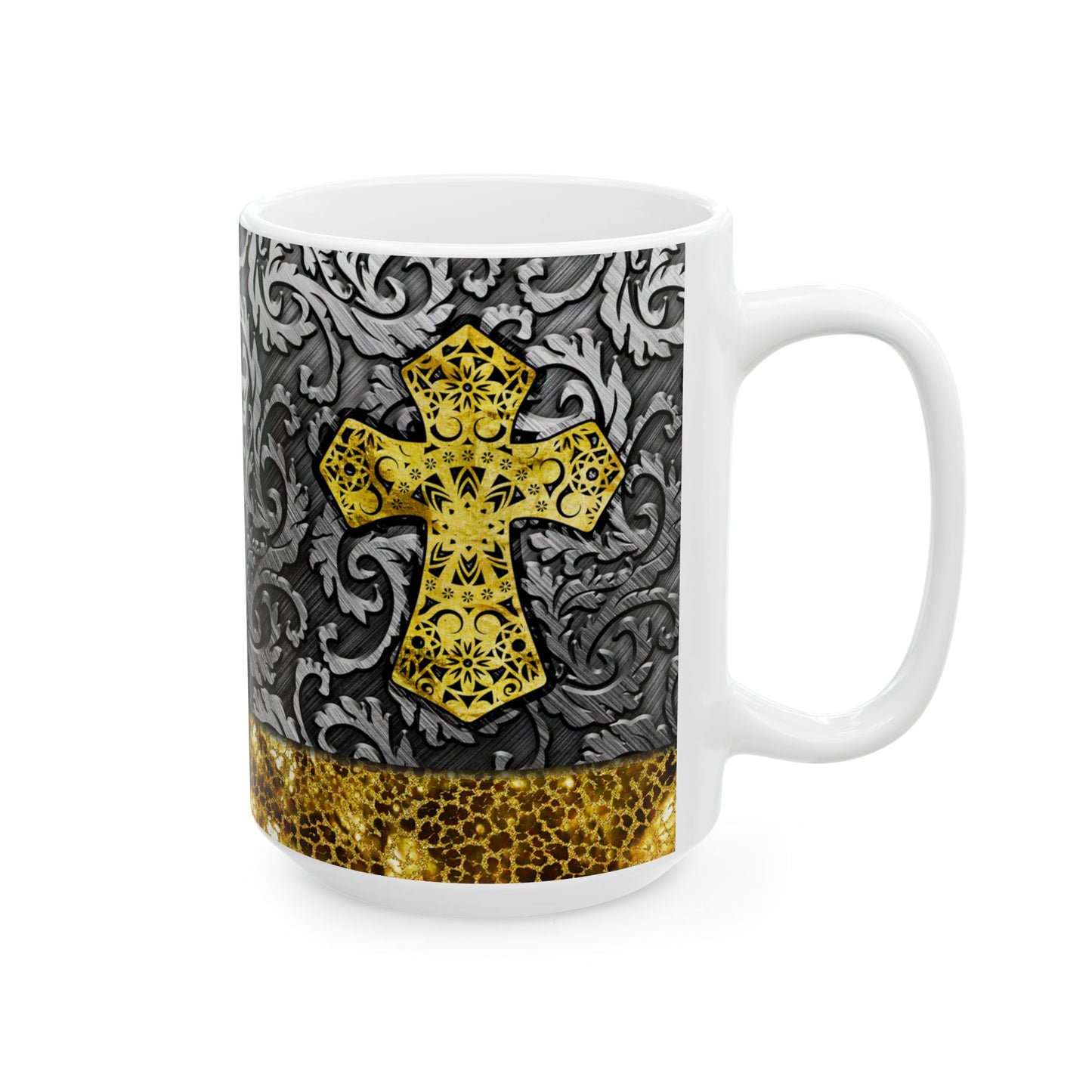 Artistic Mug - Gold Cross