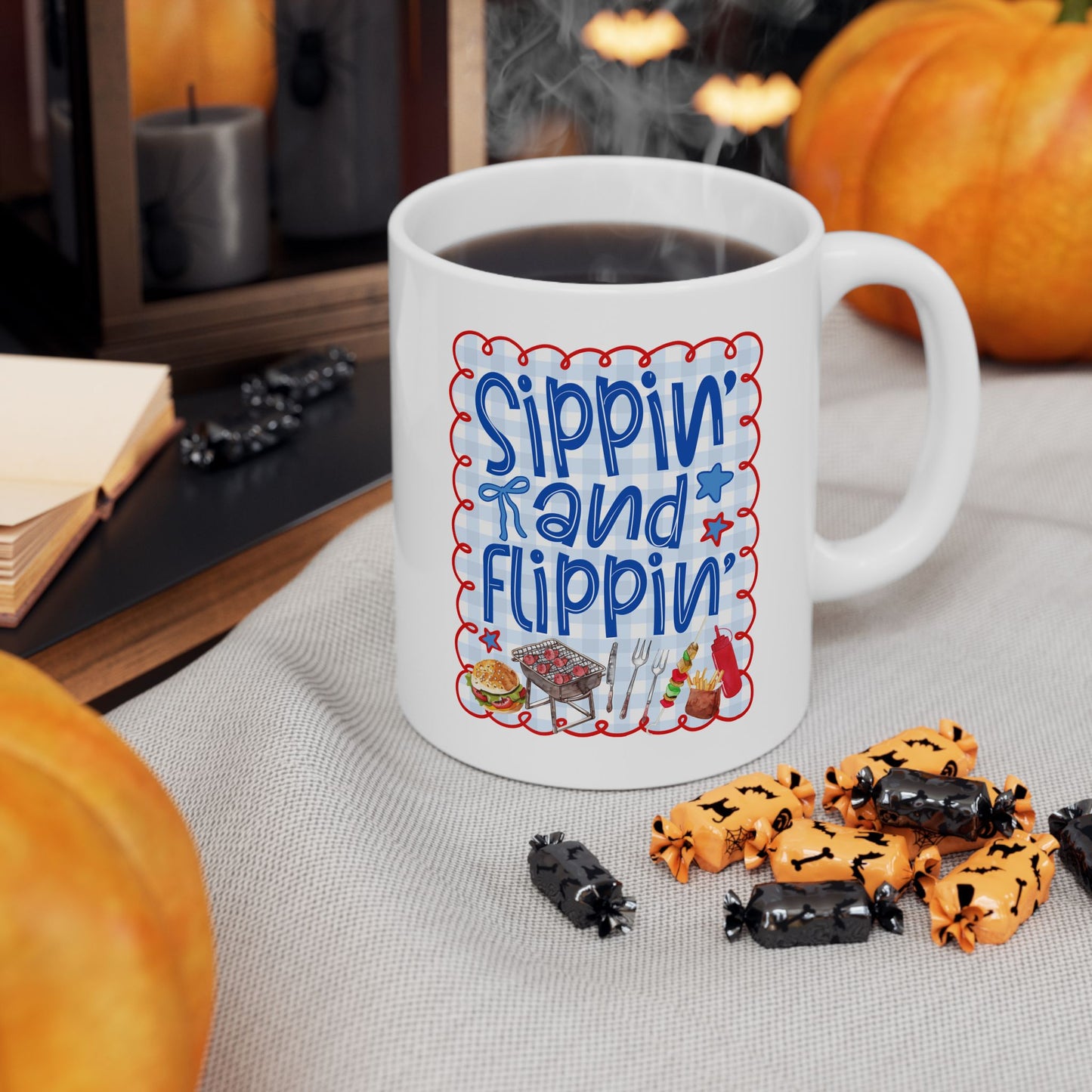 4th of July Mug - Sippin' and Flippin'