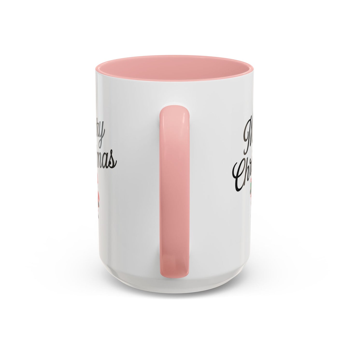 Christmas Mug - Merry Christmas Black Text Santa Present