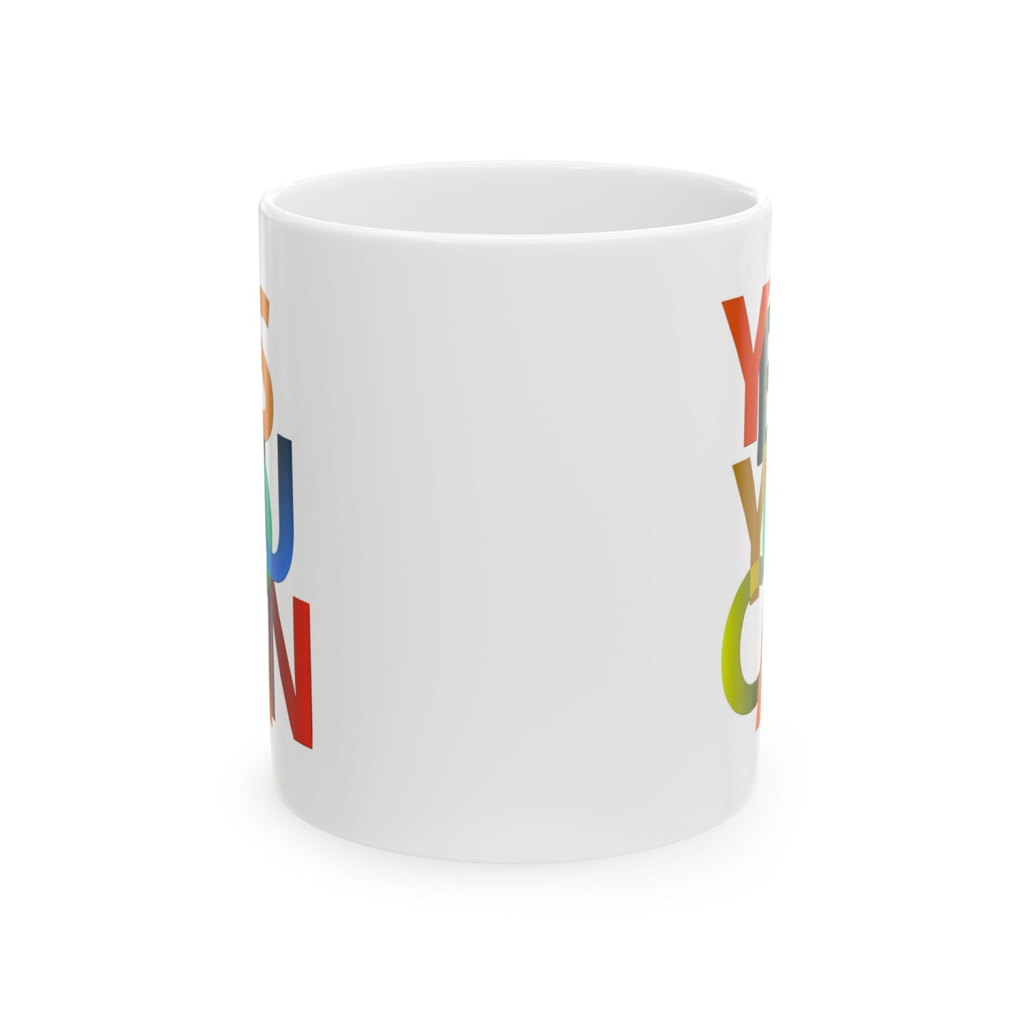 Motivation Mug - Yes You Can Colorful