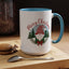 Christmas Mug - Merry Christmas Red Text Gnome Bow Tree