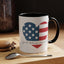 4th of July Mug - God Bless America Flag Heart