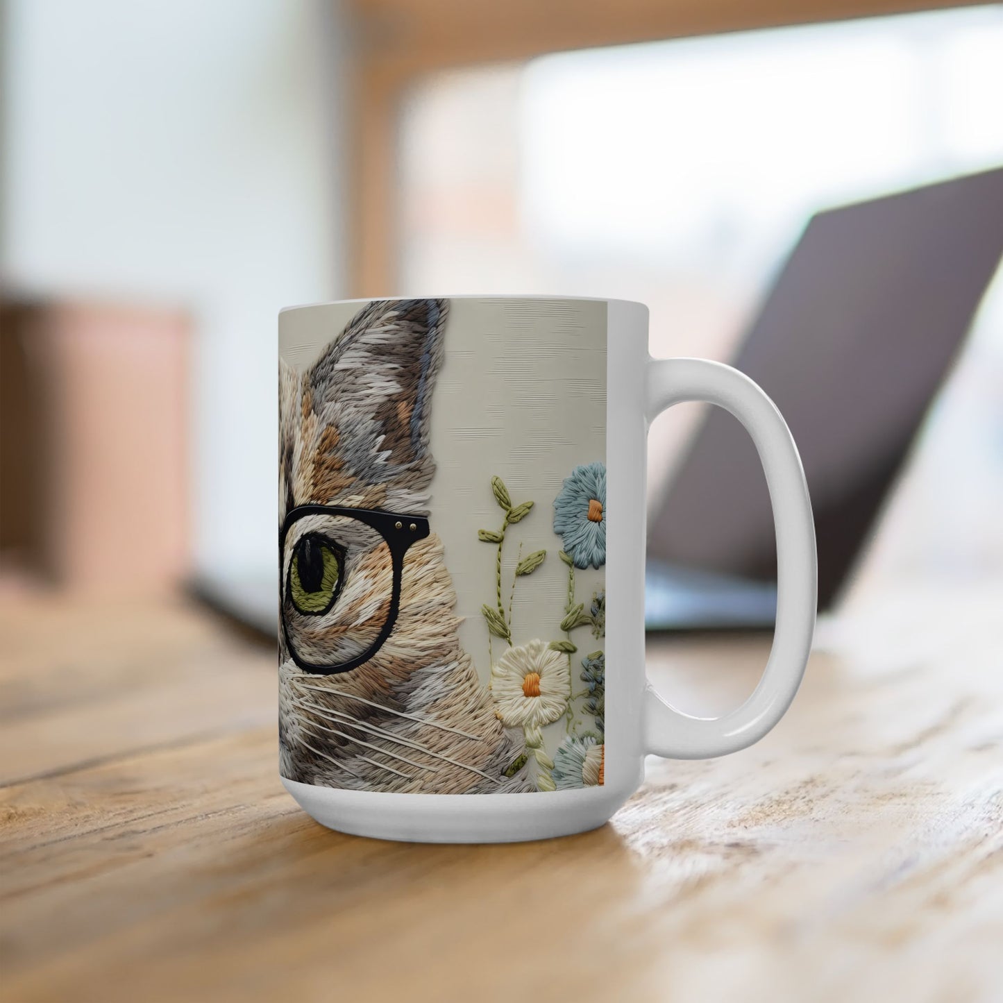 Artistic Mug - Felted Cat 5
