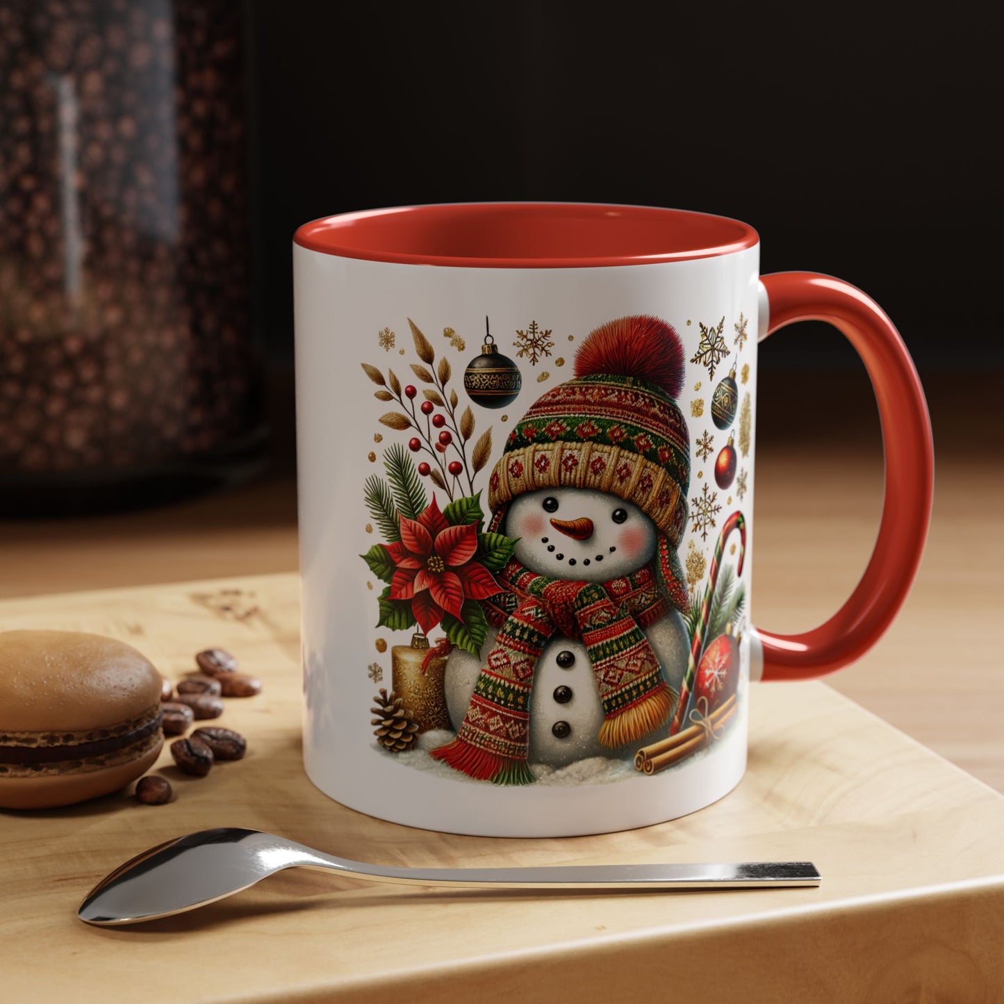 Christmas Mug - Snowman with Christmas Decorations