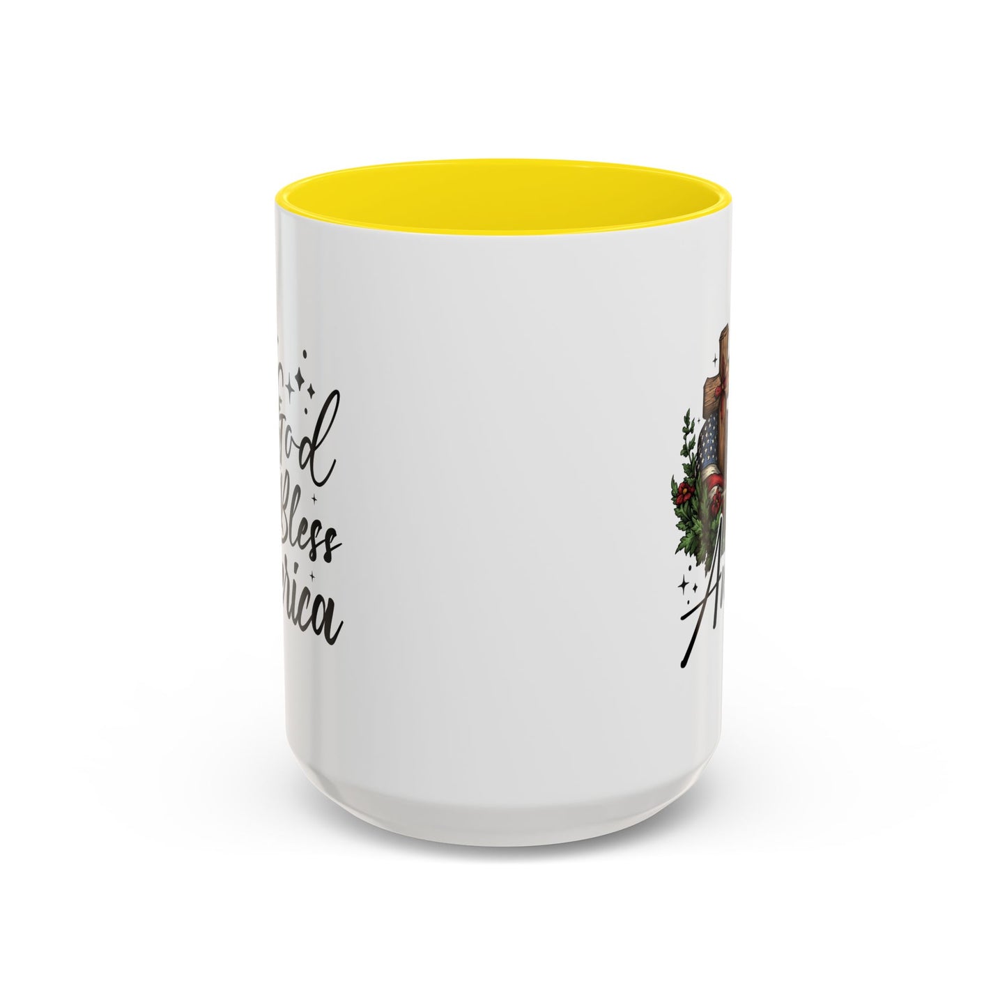 4th of July Mug - God Bless America Cross Flag