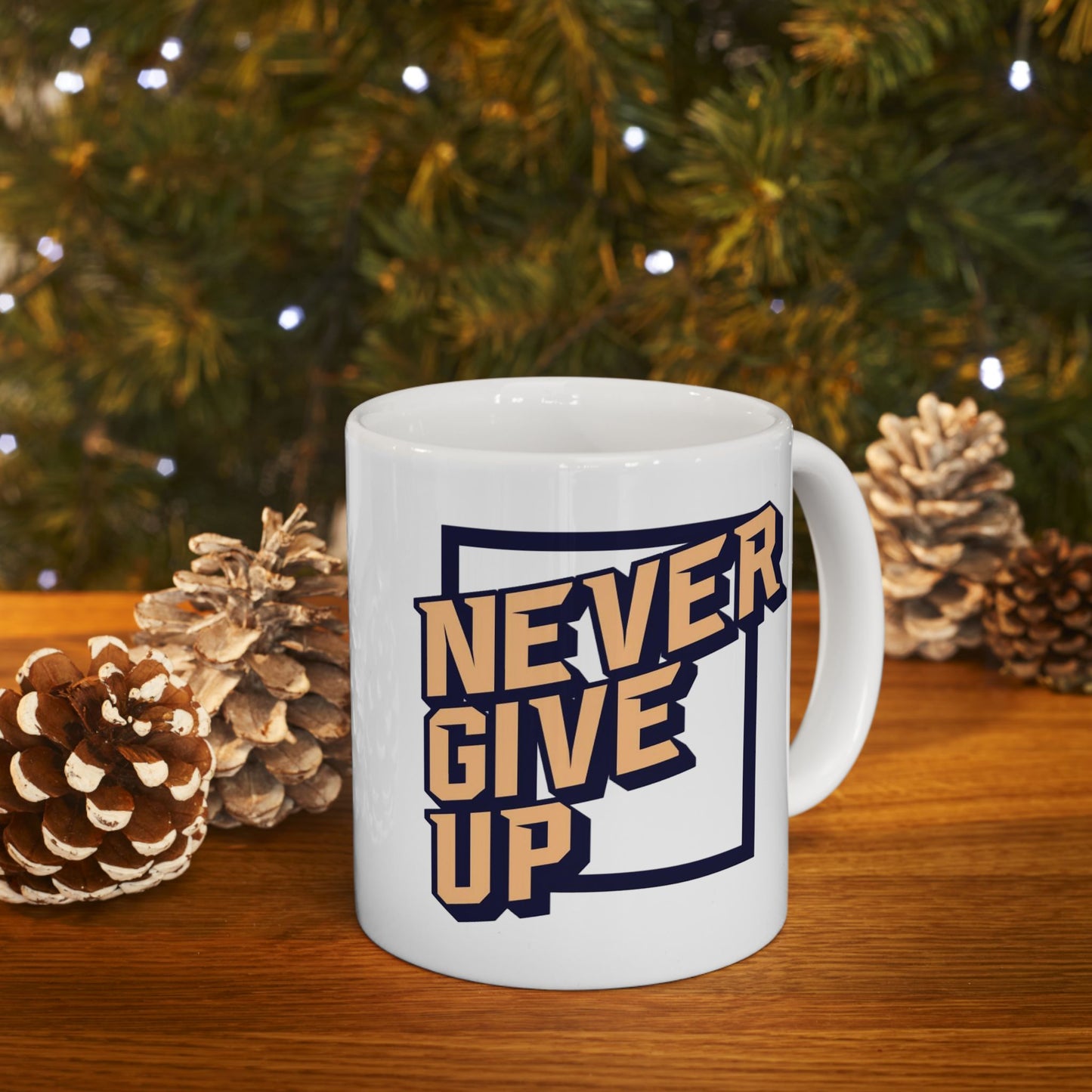 Motivation Mug - Never Give Up Art board