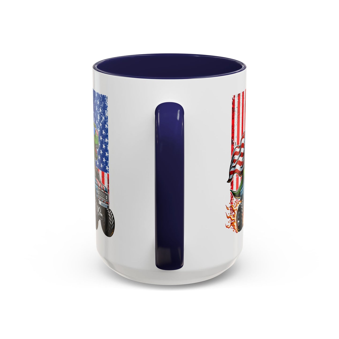 4th of July Mug - T Rex Riding Monster Truck