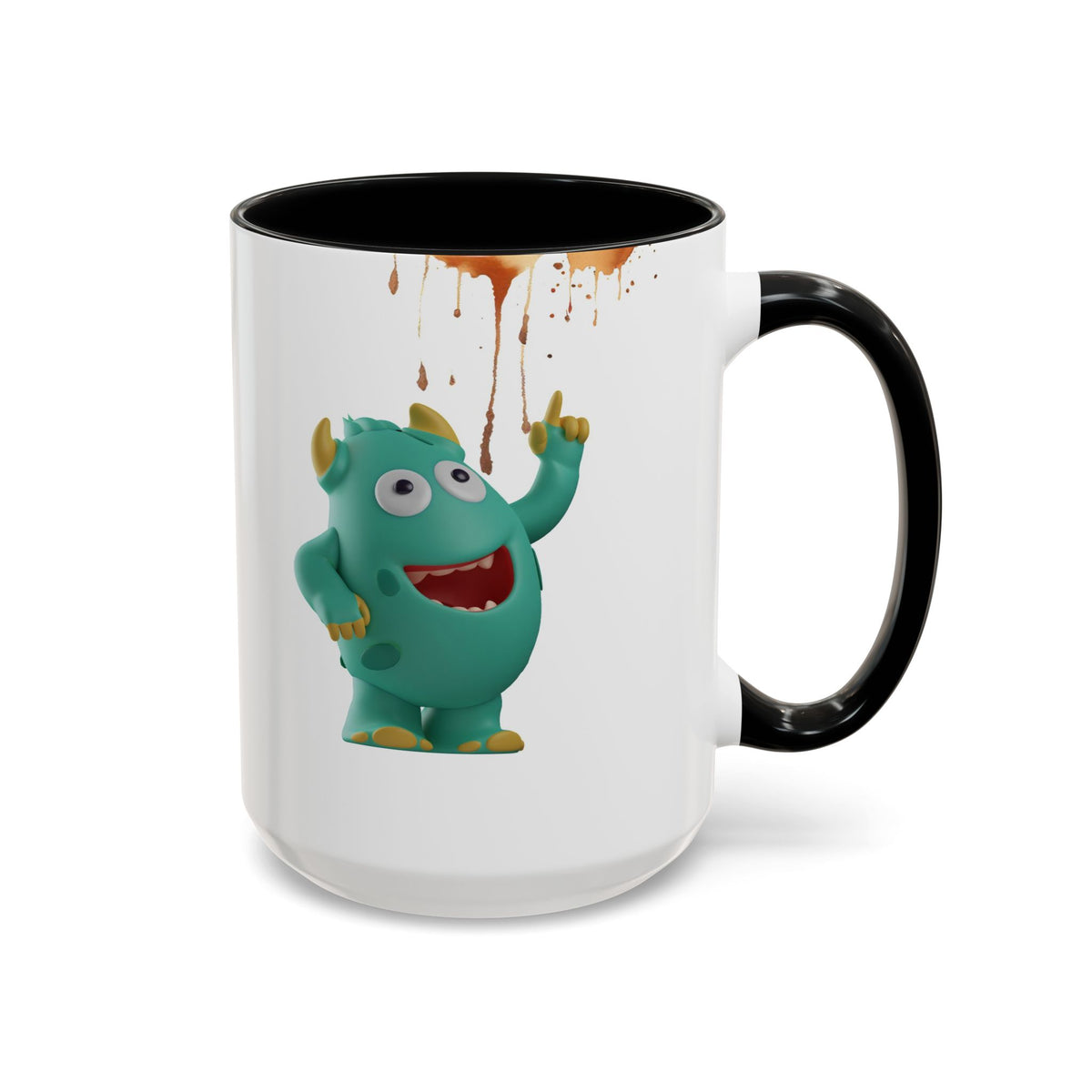 Humor Mug - Monster Drinks Coffee Spill