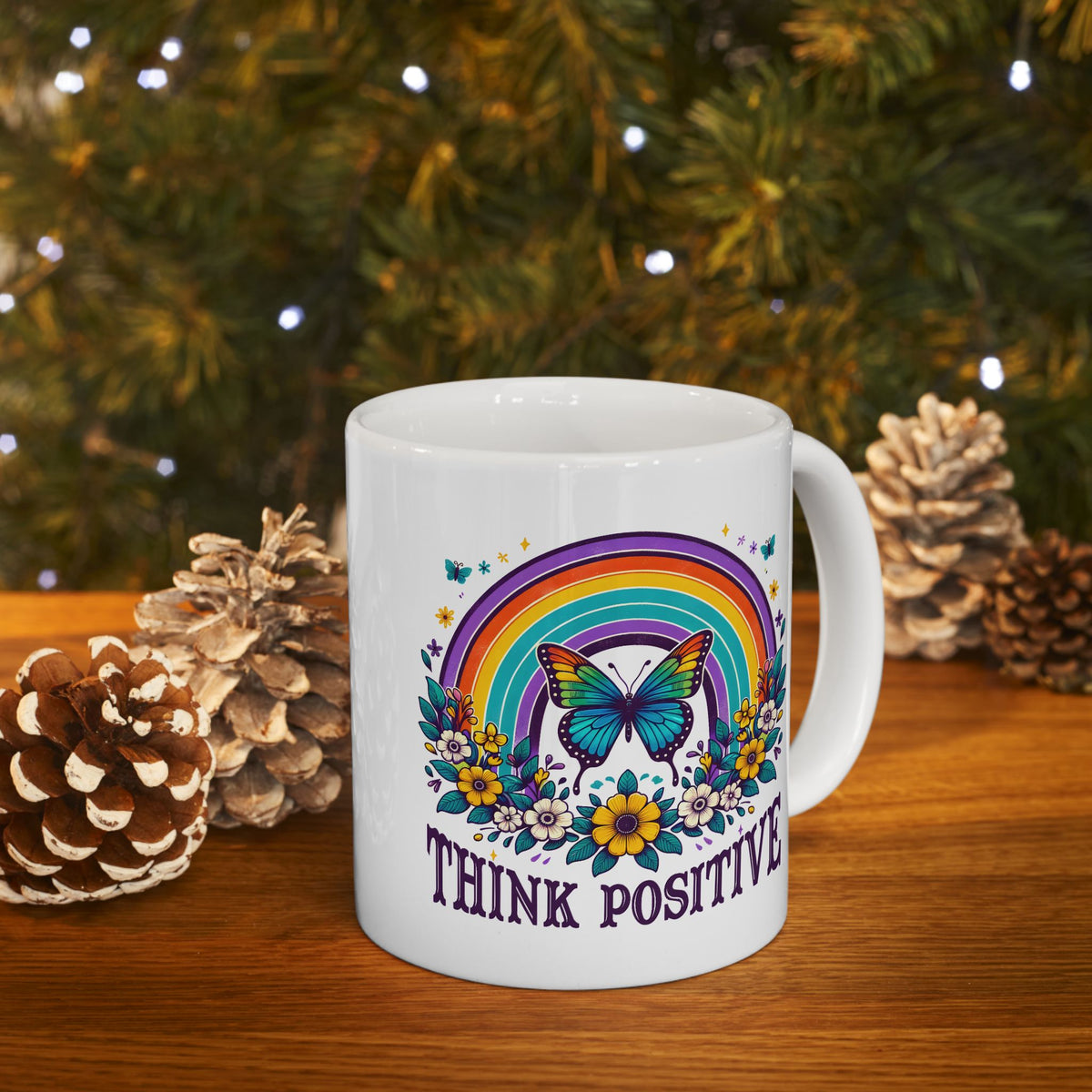 Wellness Mug - Think Positive Butterfly