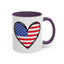 4th of July Mug - USA Flag Heart