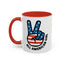 4th of July Mug - All American Girl Peace Sign
