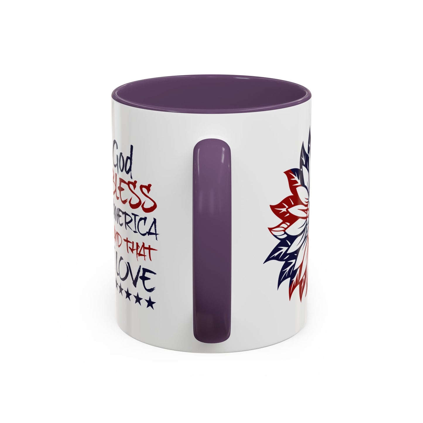 4th of July Mug - God Bless America Sunflower