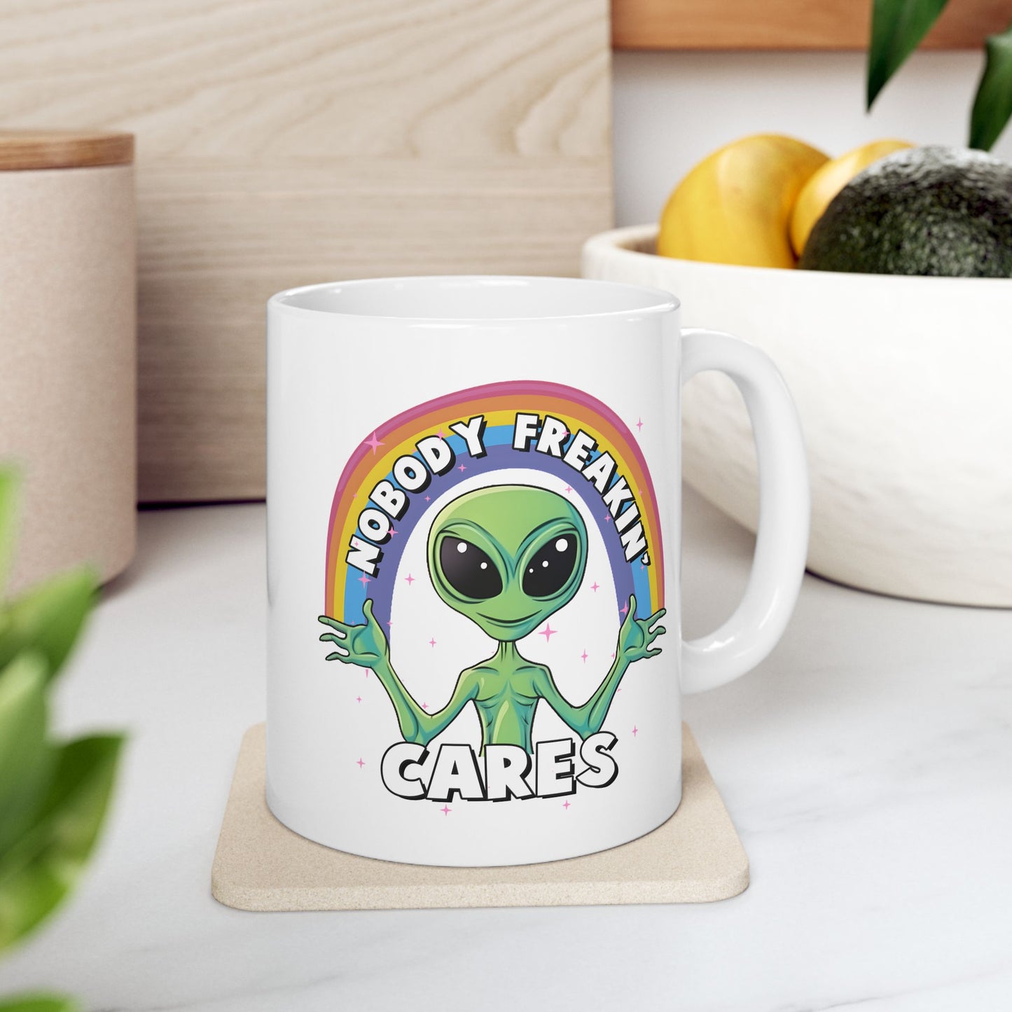 Alien Mug - Nobody Freakin Cares