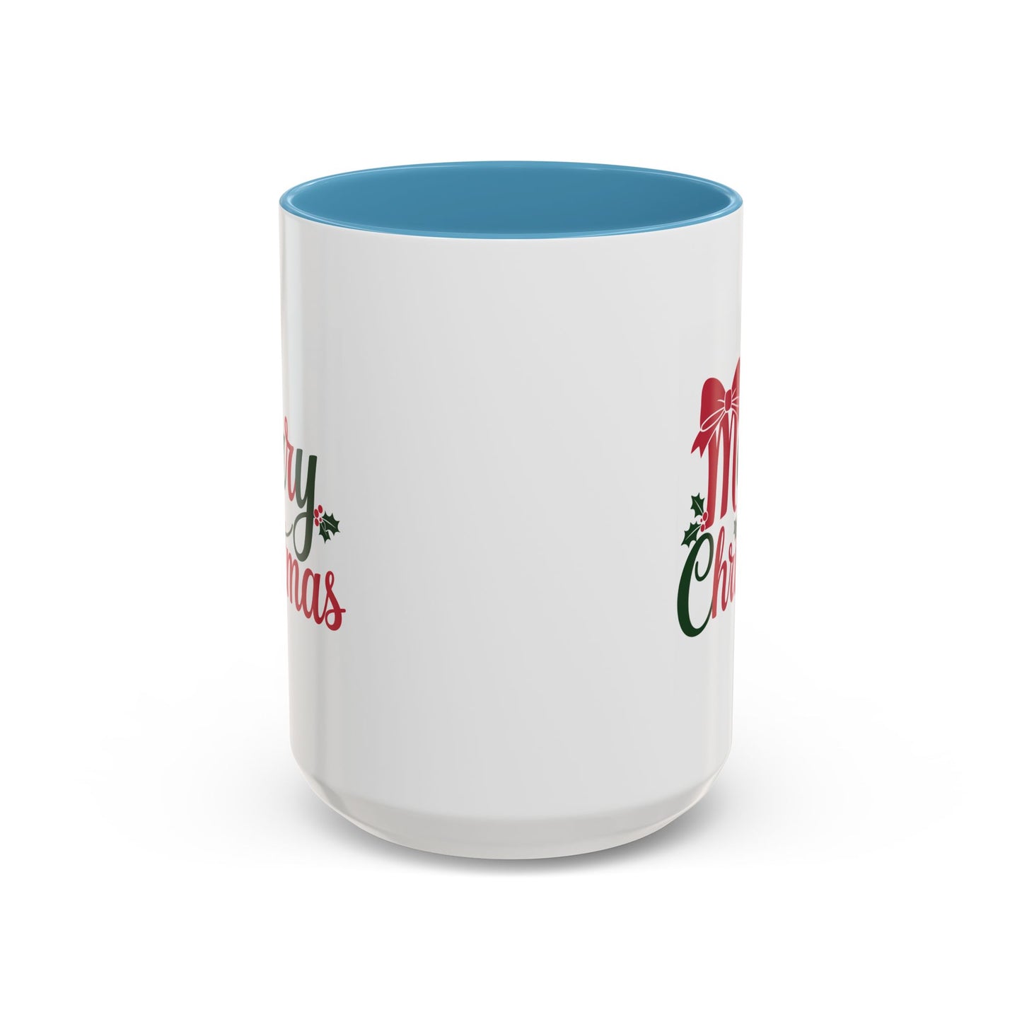 Christmas Mug - Merry Christmas Red & Green Text Bow