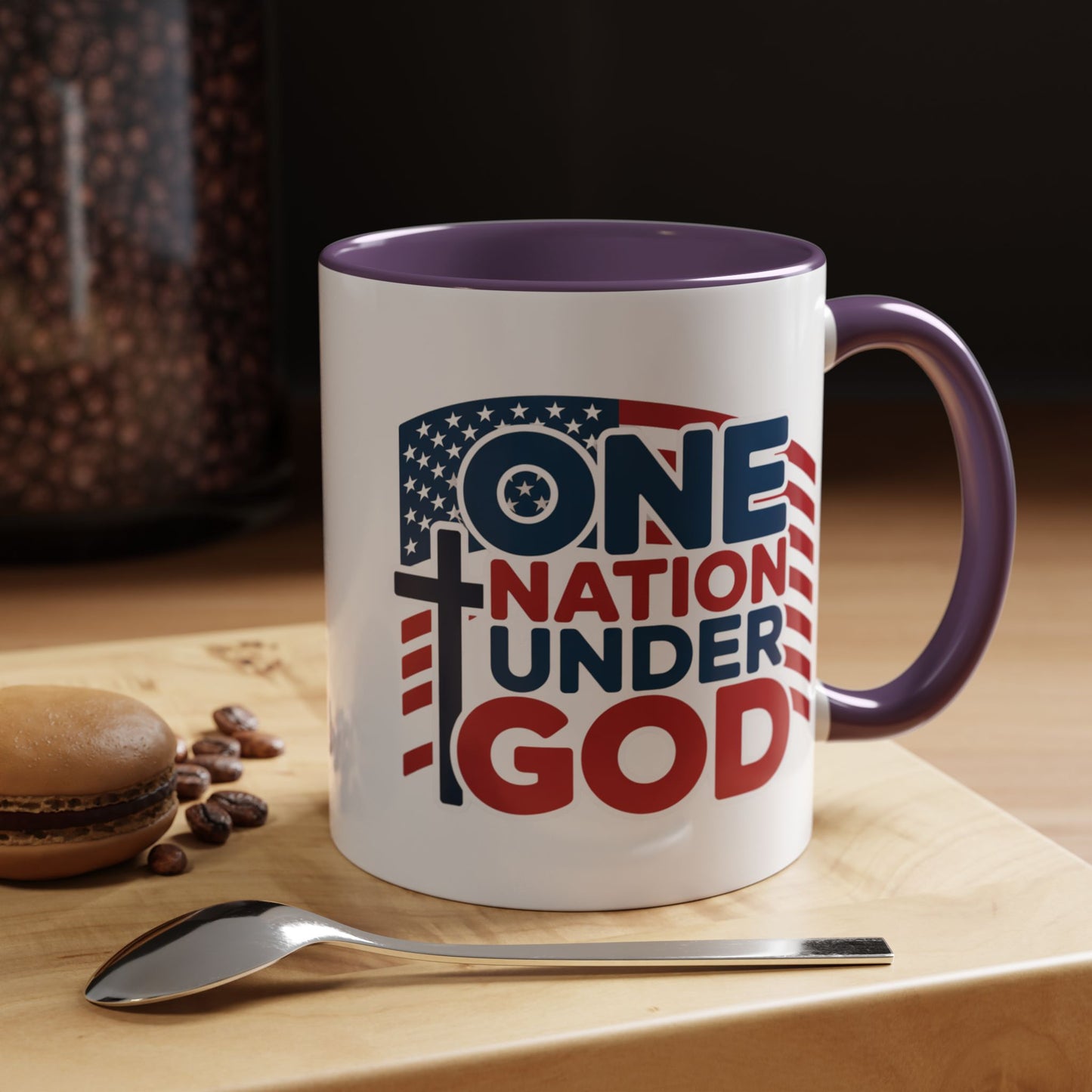Religious Mug - One Nation Flag Cross