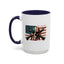 4th of July Mug - Skull Guns Flag