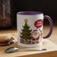Christmas Mug - Happy Holidays Callout Santa Tree Presents Reindeer