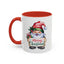 Christmas Mug - Merry Christmas Red & Green Text Gnome Present