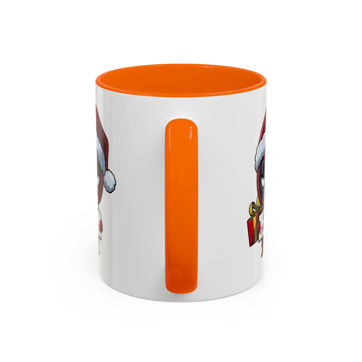Christmas Mug - Merry Christmas Red Text Superhero