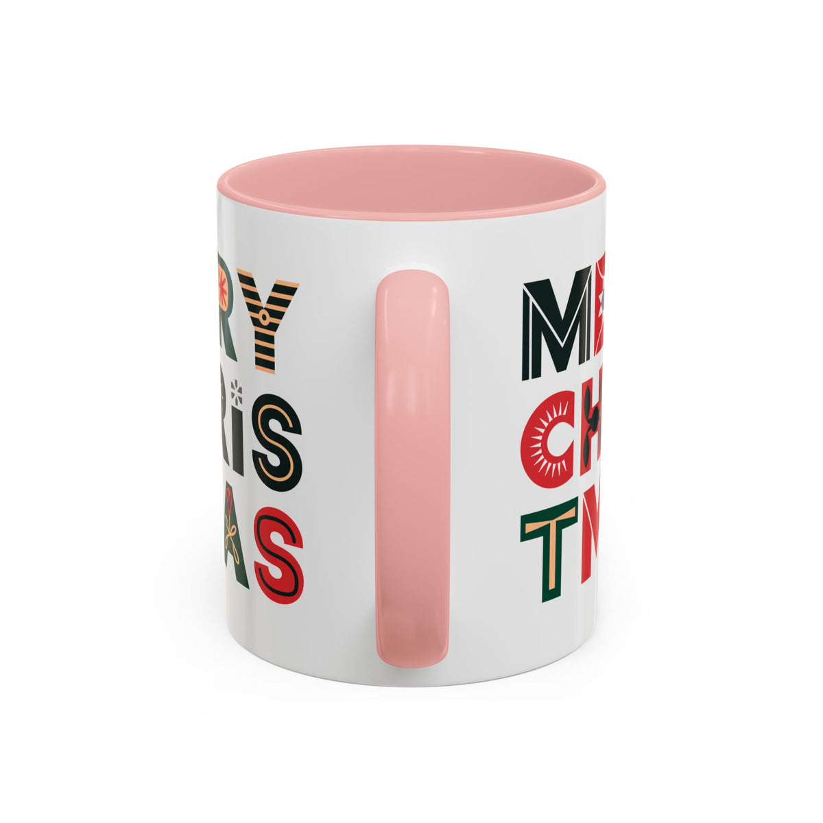 Christmas - Merry Christmas Black Red Green Patterned Text