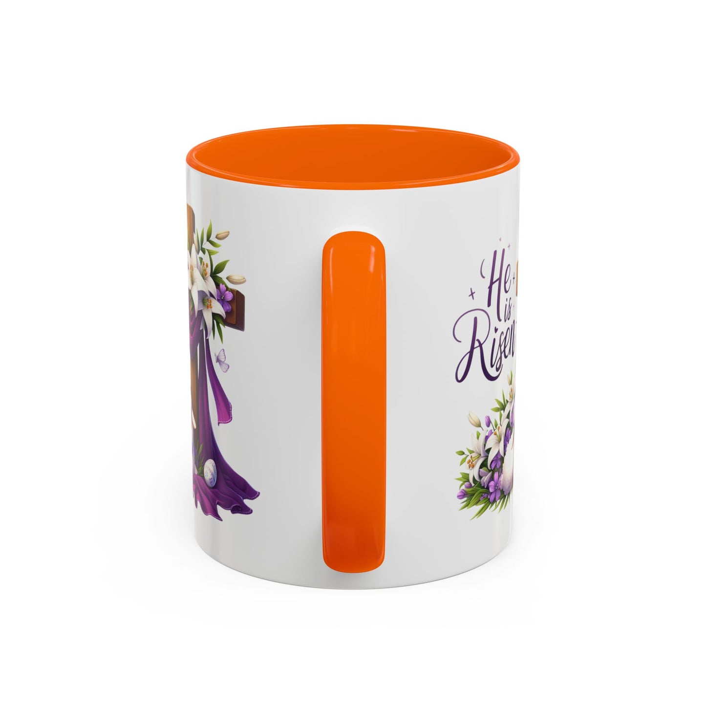 Easter Mug - He Is Risen Cross