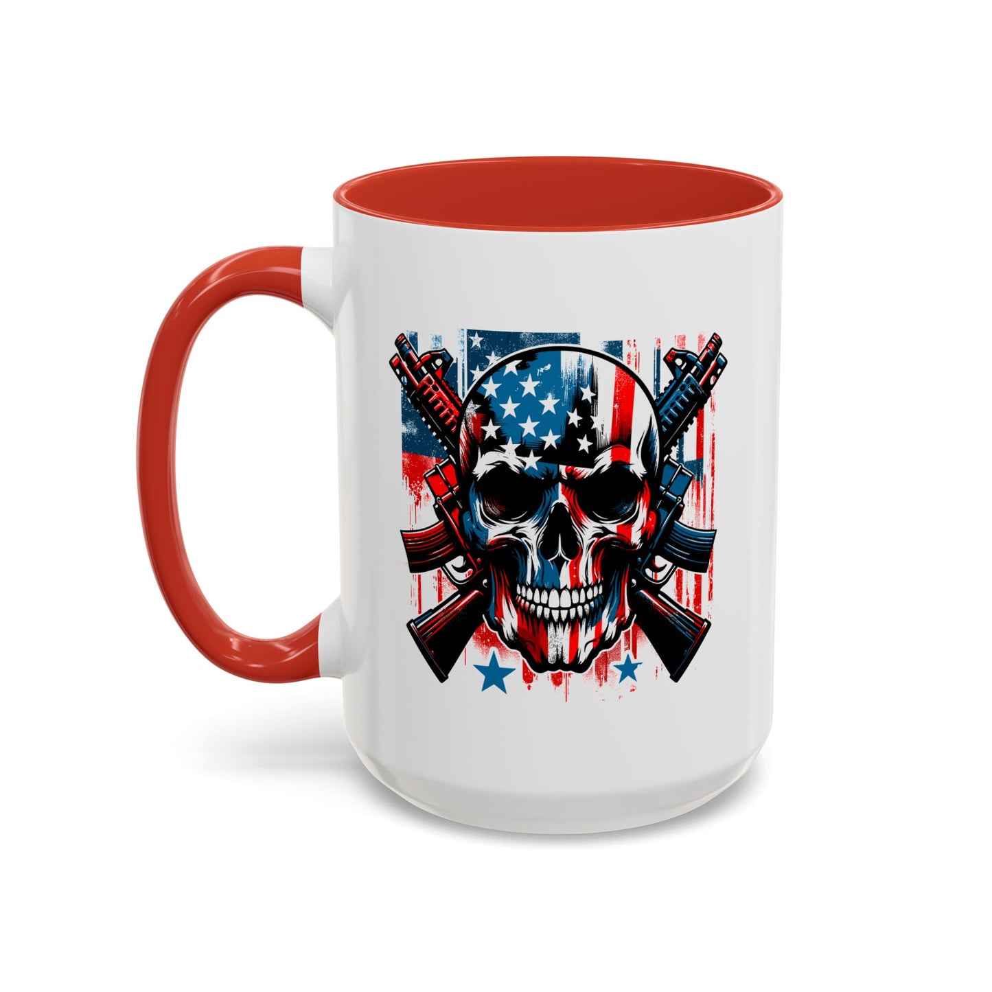 4th of July Mug - Skull With American Flag