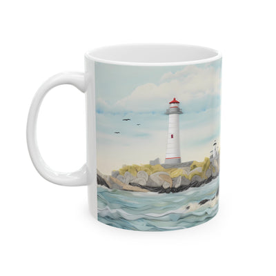 Artistic Mug - Felted Lighthouse 3