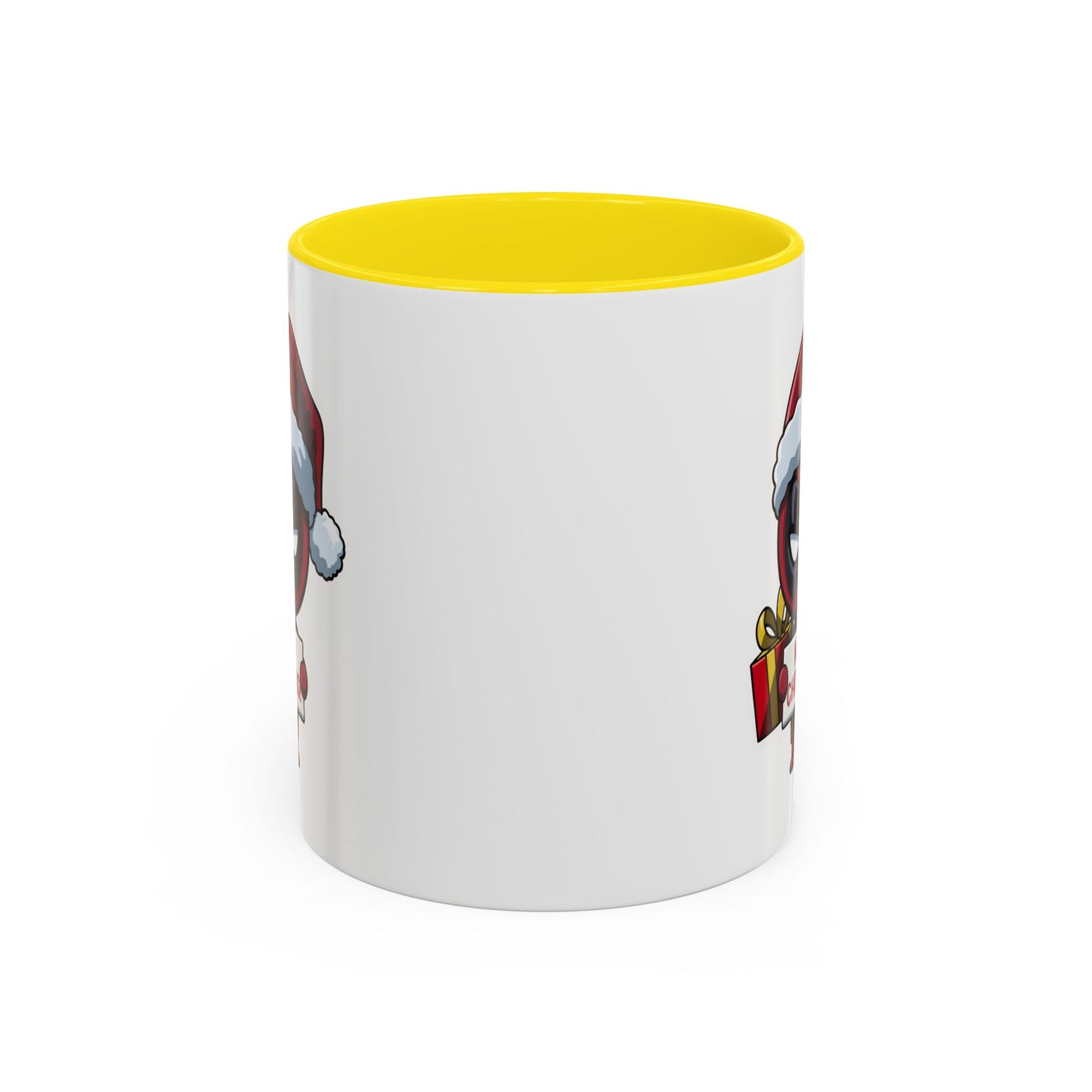 Christmas Mug - Merry Christmas Red Text Superhero