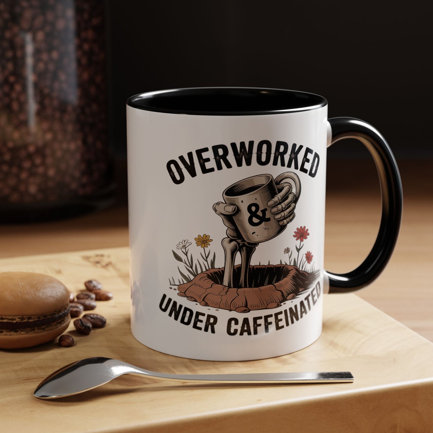 Humor Mug - Overworked and Under Caffeinated