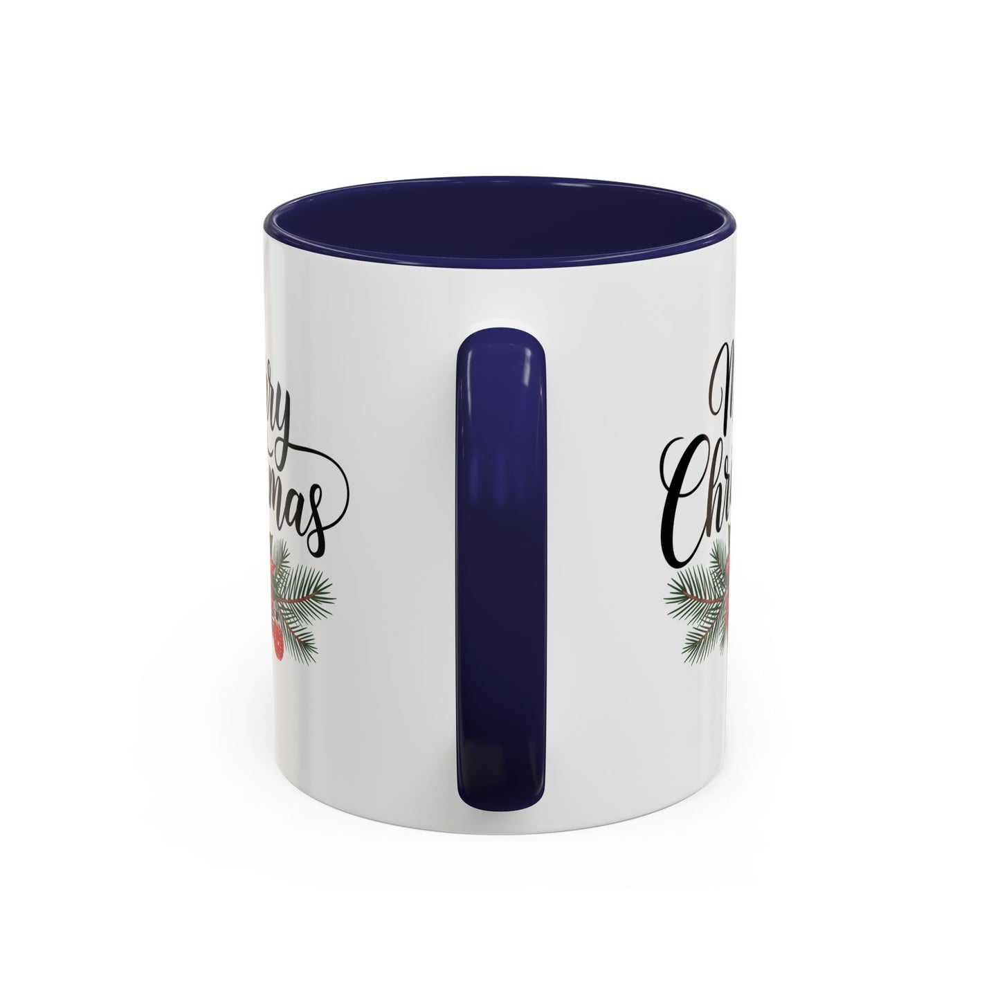 Christmas Mug - Merry Christmas Black Text Mistletoe