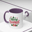 Christmas Mug - Merry Christmas Green & Red Text Tree Snowflakes Presents