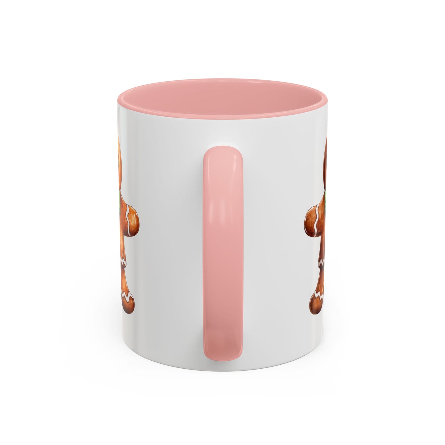 Christmas Mug - Gingerbread Man Green Bow