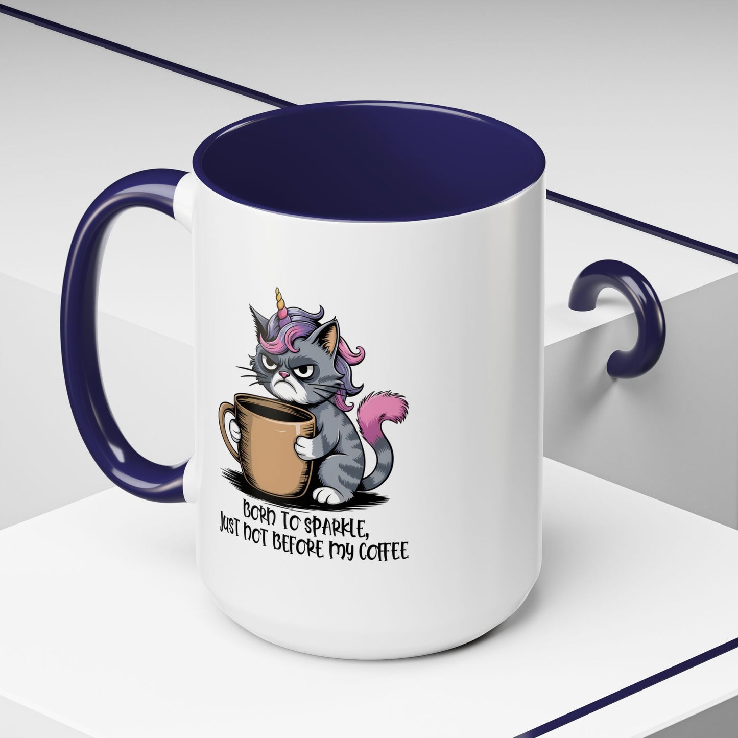 Humor Mug - Born to Sparkle, Just Not Before My Coffee