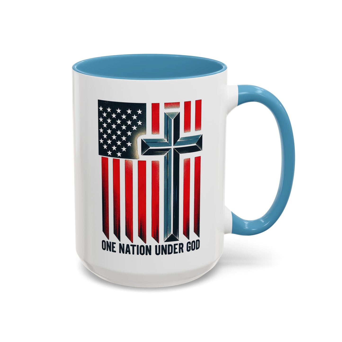 Religious Mug - One Nation Flag Cross