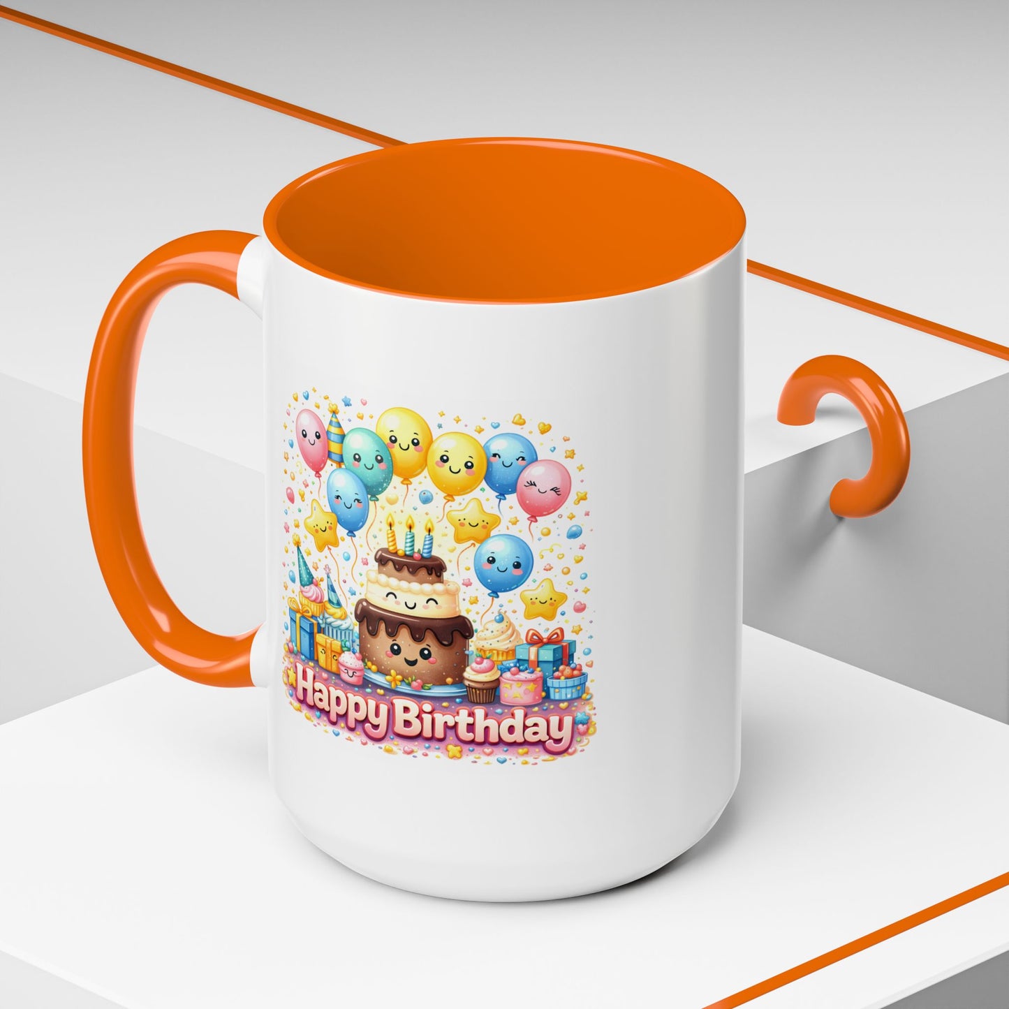 Birthday Mug - Cake and Balloons