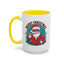 Christmas Mug - Merry Christmas Black & Red Text Cool Santa