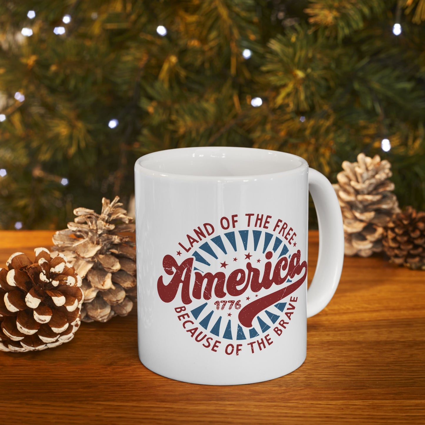 4th of July Mug - America 1776 Land of the Free