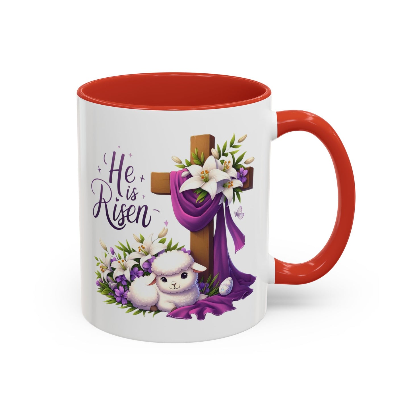 Easter Mug - He Is Risen Cross