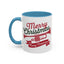 Christmas Mug - Red & Green Text Trumpet