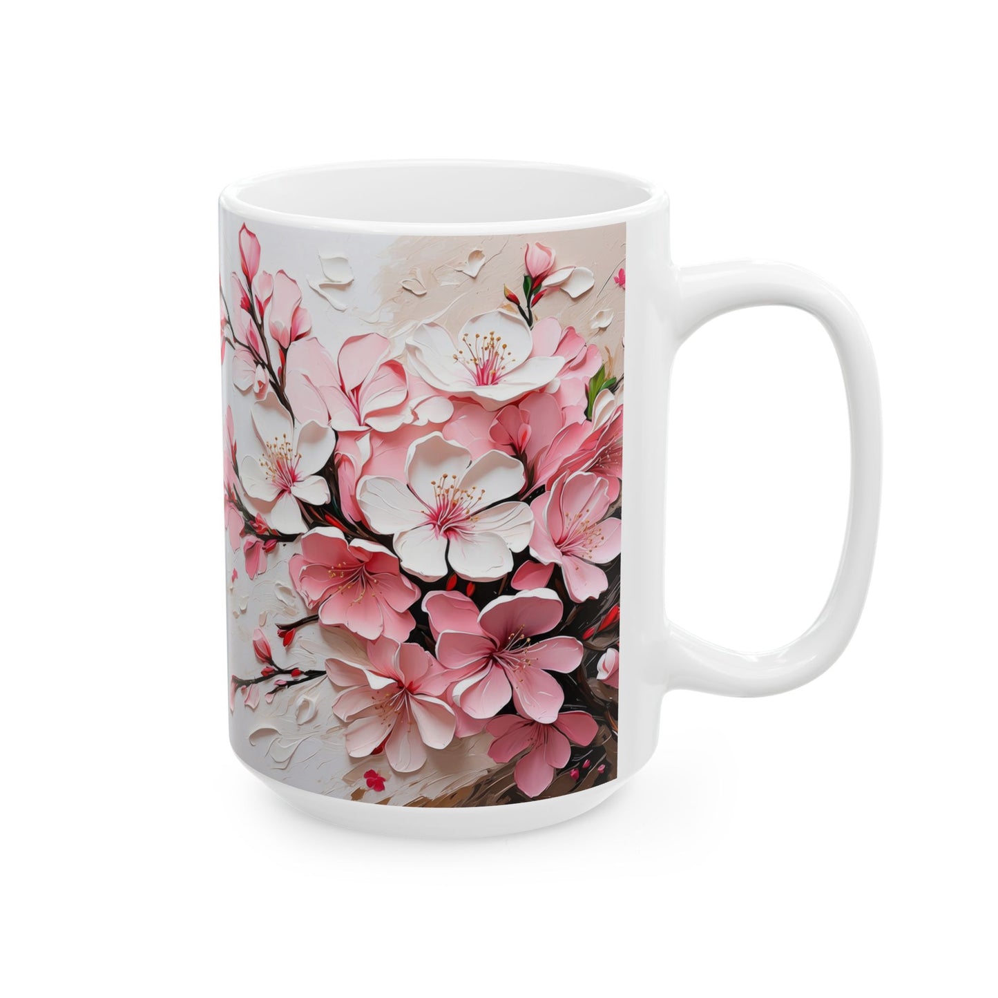 Artistic Mug - Cherry Blossom Oil Painting