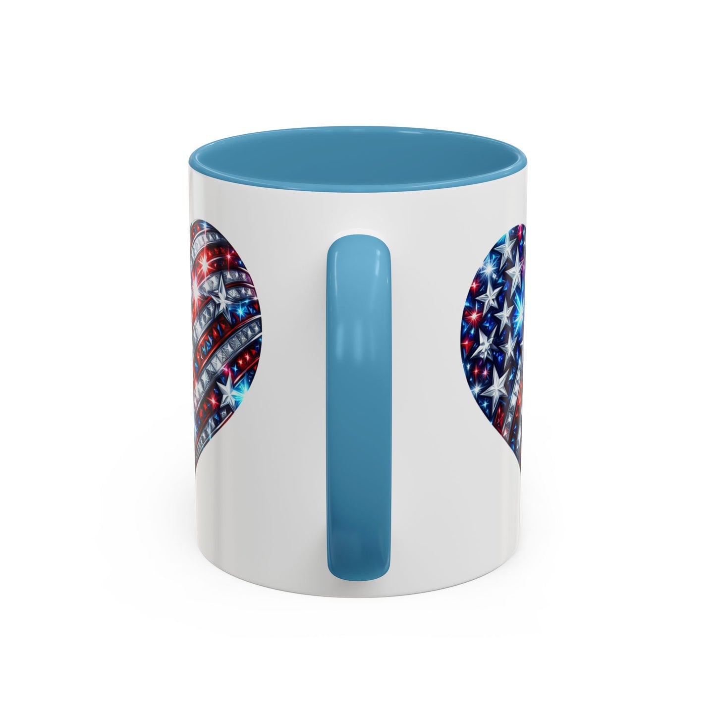4th of July Mug - USA Sparkle Heart