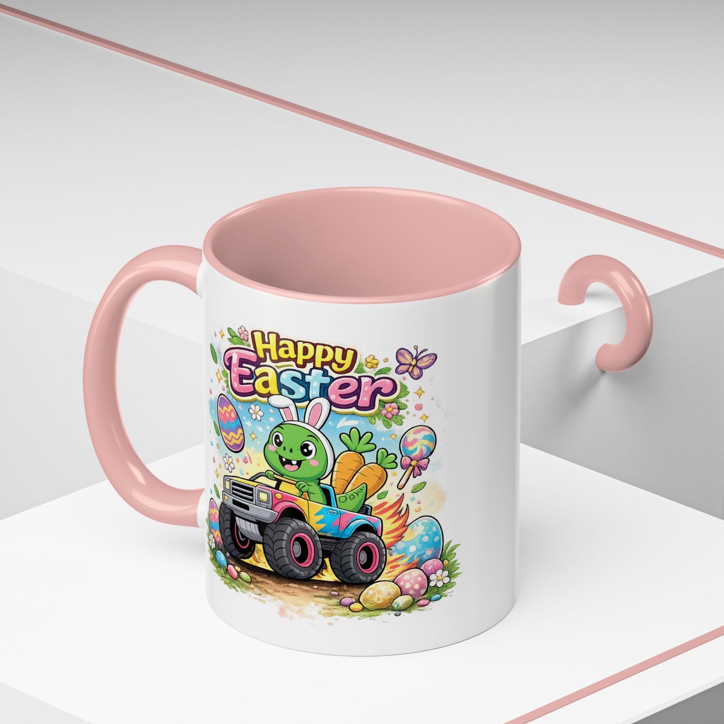 Easter Mug - Dinosaur Monster Truck