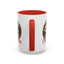 Christmas Mug - Merry Christmas Red Text Cat Presents Wreath