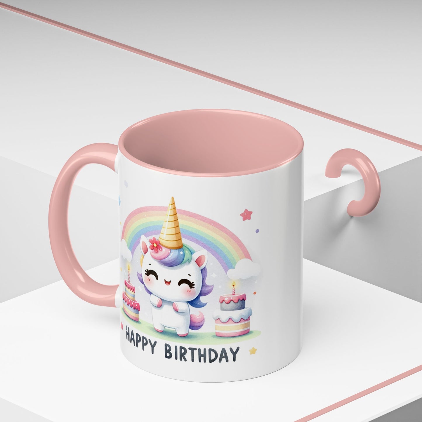 Birthday Mug -  Unicorn With Cakes