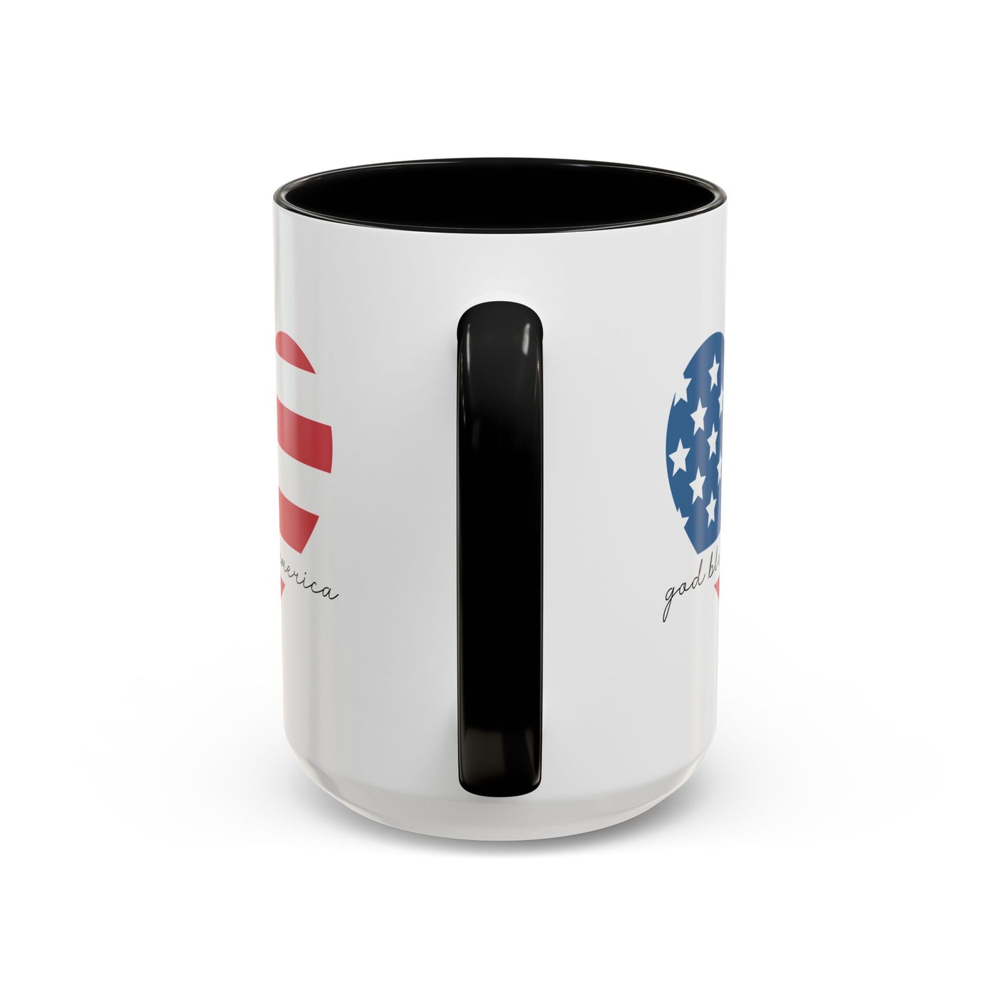 4th of July Mug - God Bless America Flag Heart