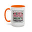 Christmas Mug - Merry Christmas Red Green & Black Text Trees Presents