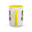 Christmas Mug - Merry Christmas Red Yellow & Green Text Green & Red Hat