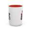 Christmas Mug - Merry Christmas Red Green & White Graffiti Hat